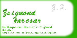 zsigmond harcsar business card